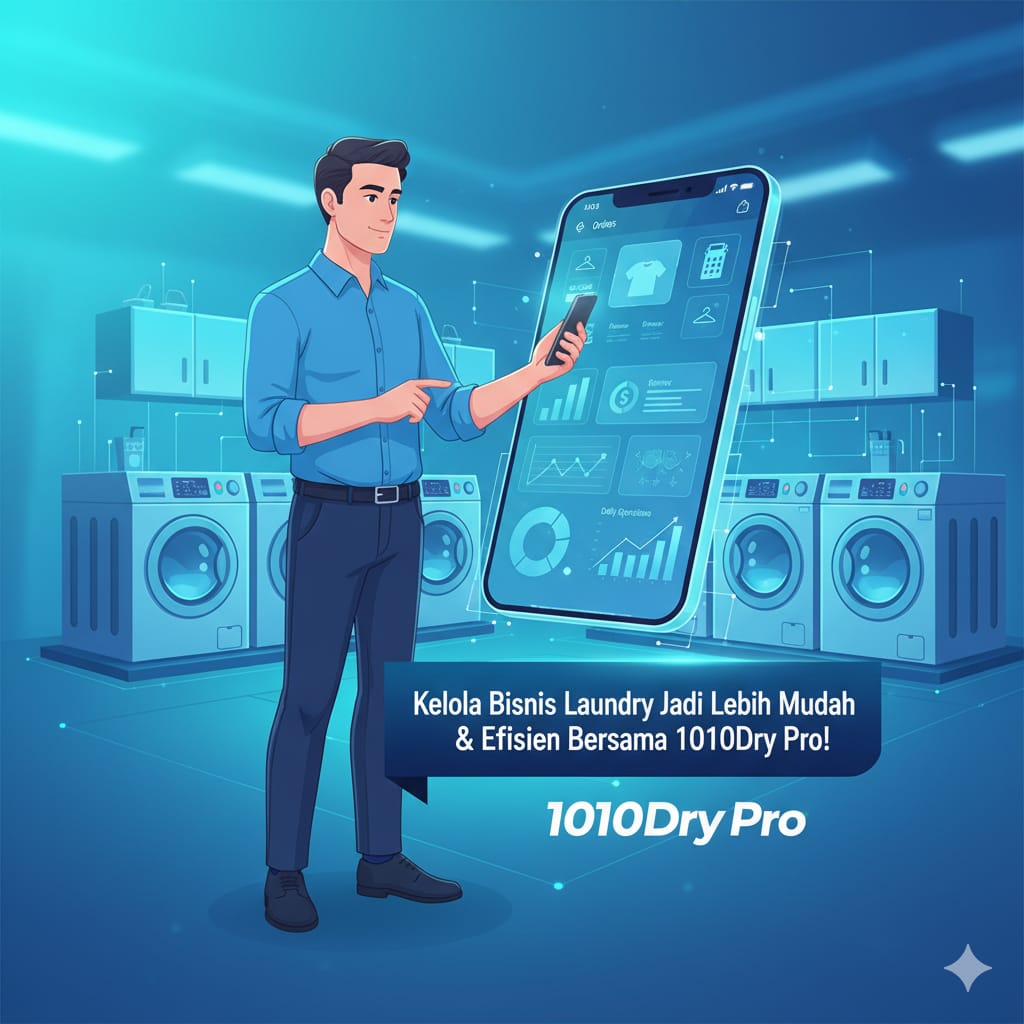 Kelola Bisnis Laundry Jadi Lebih Mudah & Efisien Bersama Aplikasi 1010Dry Pro!
