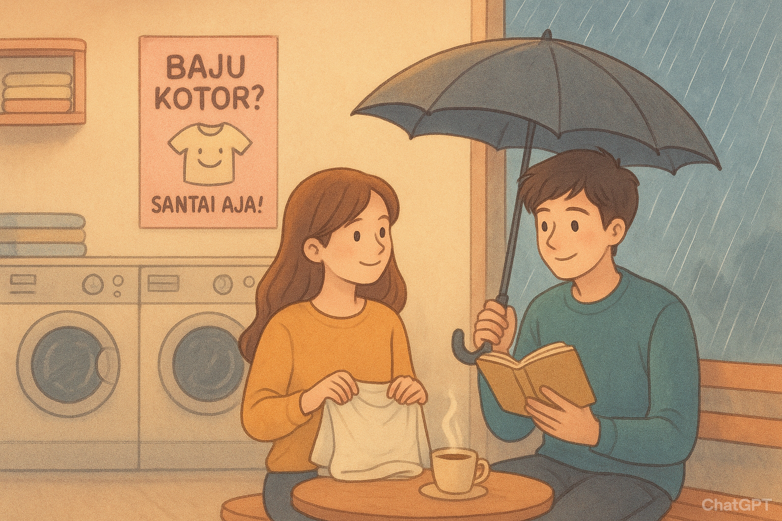 Cinta Bersemi di Antara Tumpukan Pakaian: Kisah Romantis di Laundry
