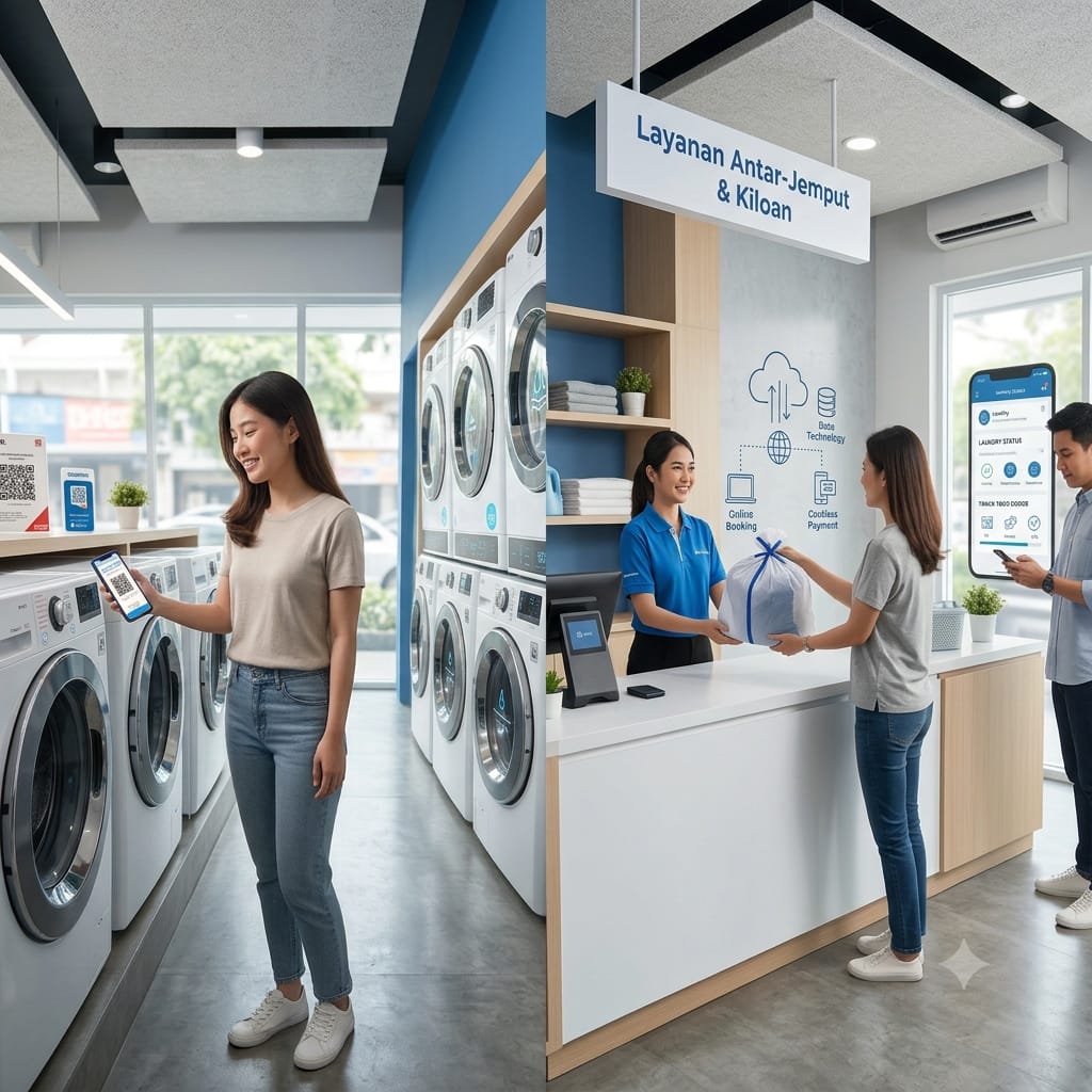 Pilih Gaya Laundrymu: Self Service atau Drop Off? Semua Bisa Digital!