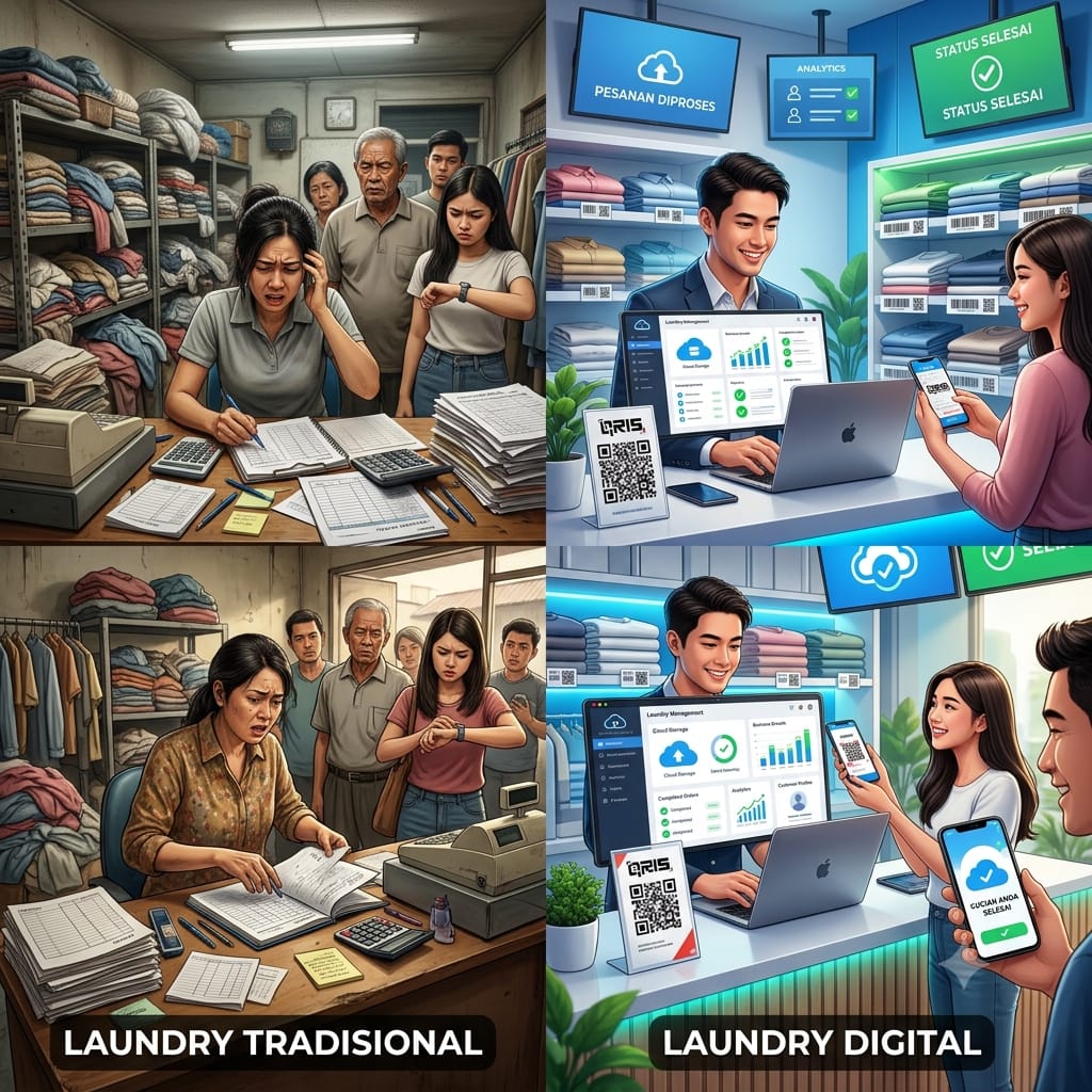Gen Z Udah Pada Digital, Masa Bisnis Laundry Kamu Masih Manual?